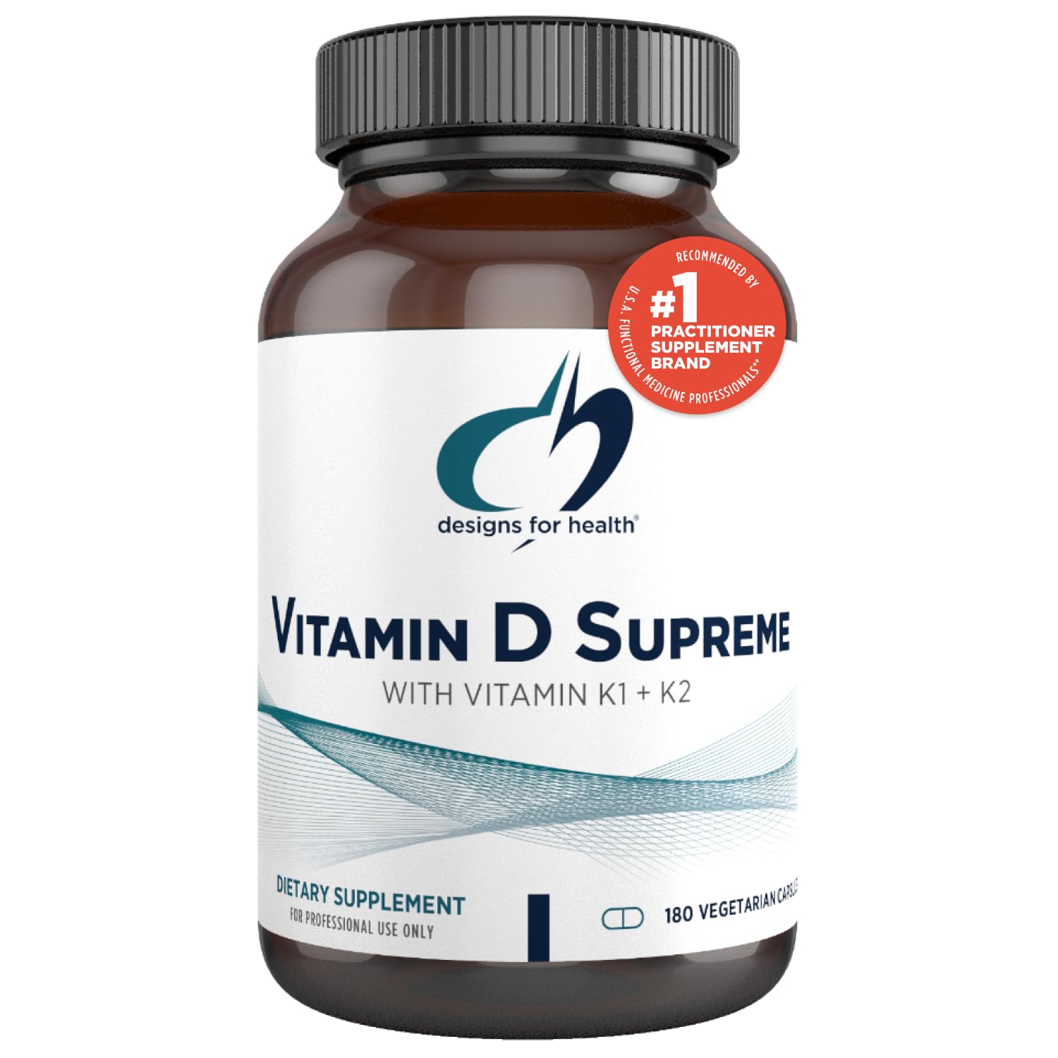 Designs for Health Vitamin D Supreme - Vitamin D 5000 IU with 2000mcg Vitamin K as MK4 for Bone Health, Heart Health & Immune Support - Vitamin D3 Enhanced with GG Supplement (180 Capsules)