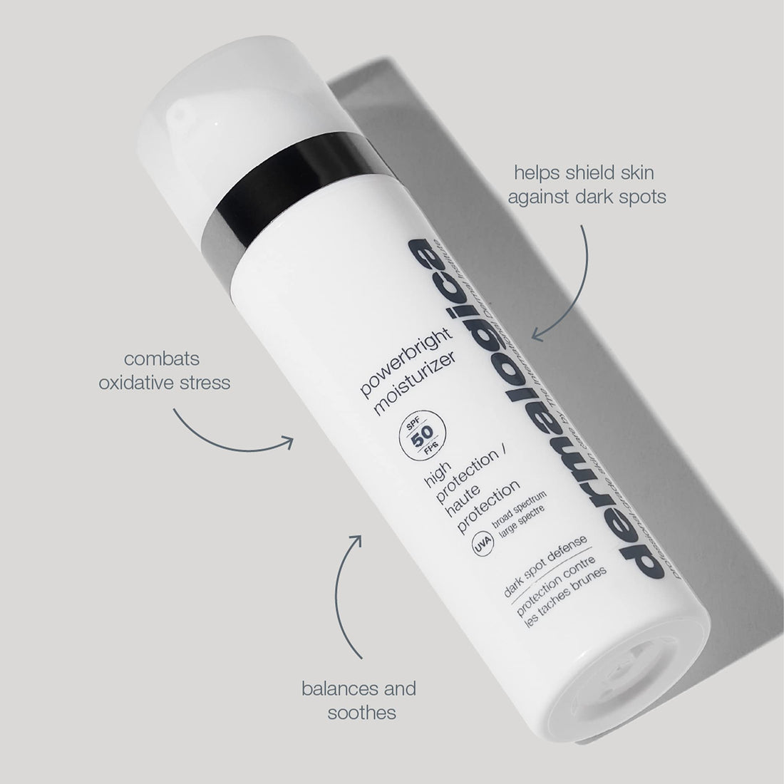 Dermalogica Powerbright Moisturizer SPF 50 Facial Sunscreen, Shields Skin Against Dark Spots with Niacinamide & Hyaluronic Acid, 1.7 Fl Oz