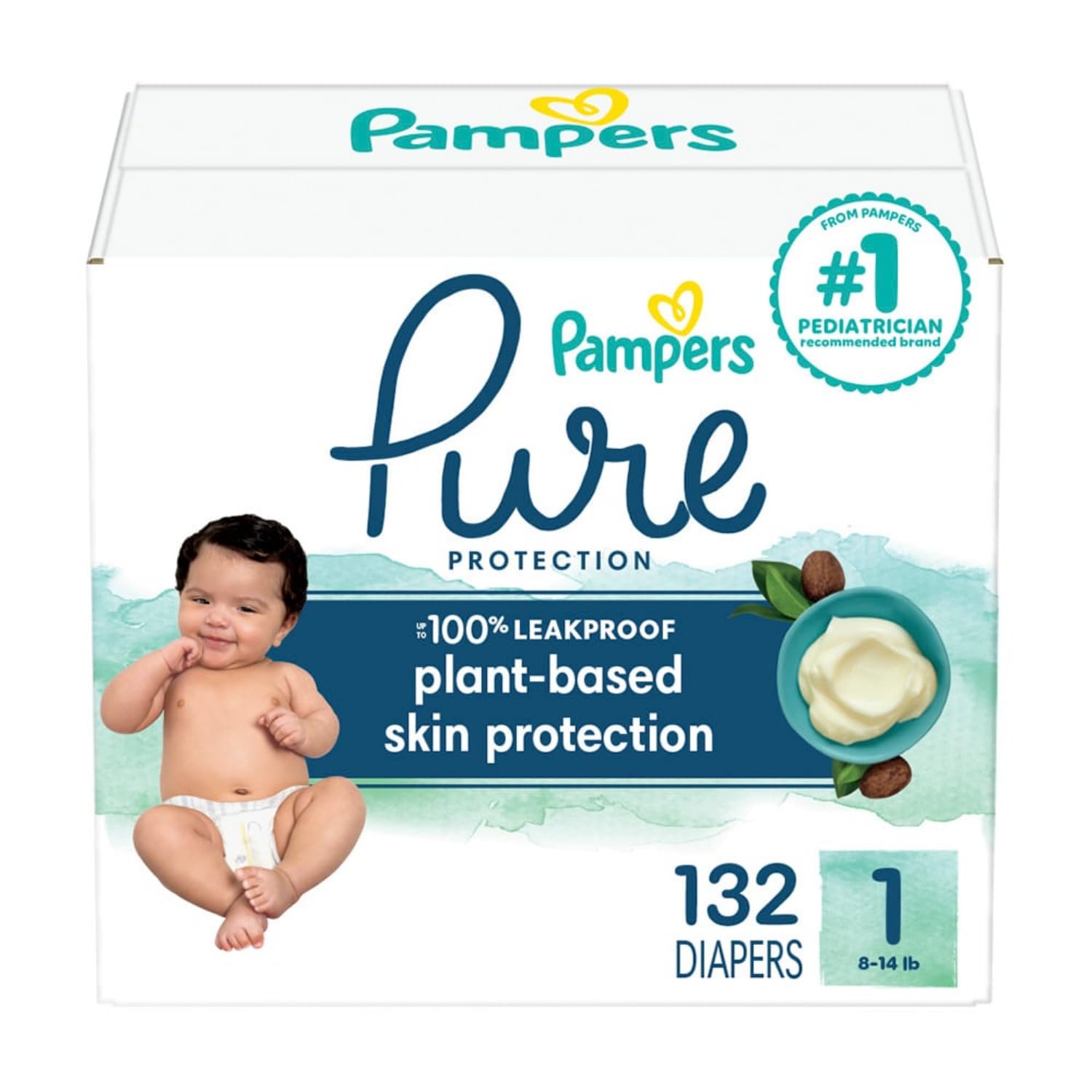 Diapers Size 6, 72 Count - Pampers Pure Protection Disposable Baby Diapers, Hypoallergenic and Unscented Protection, Enormous Pack (Packaging & Prints May Vary)