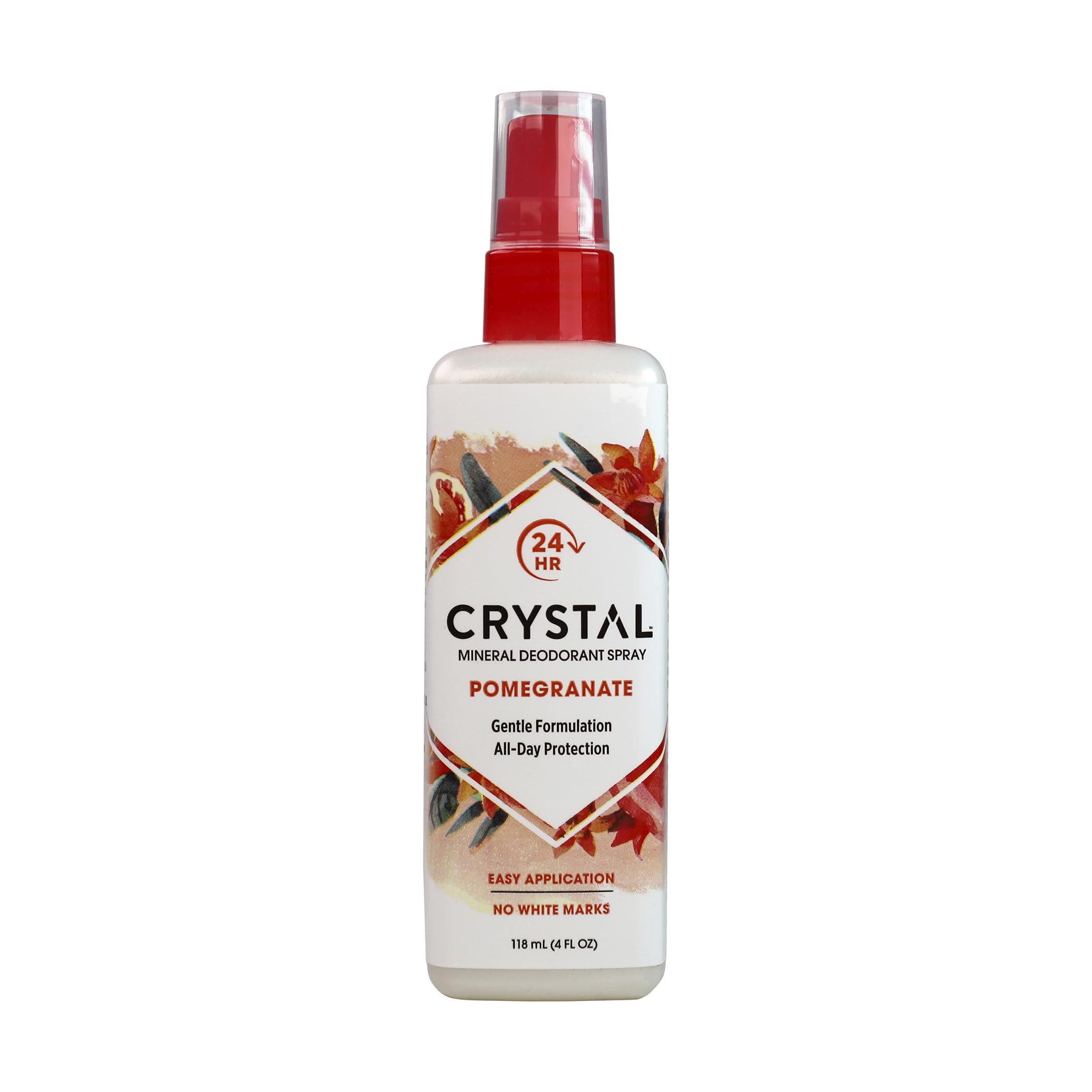 Crystal Body Deodorant Mineral Deodorant Body Spray Pomegranate 4 oz AD