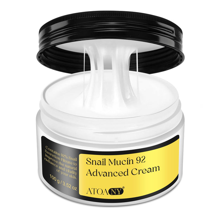 Btefls Snail Mucin Moisturizer 92% Snail Cream Essence Filtrate Daily Face Gel Serum for Dull Skin & Fine Lines - 3.52oz