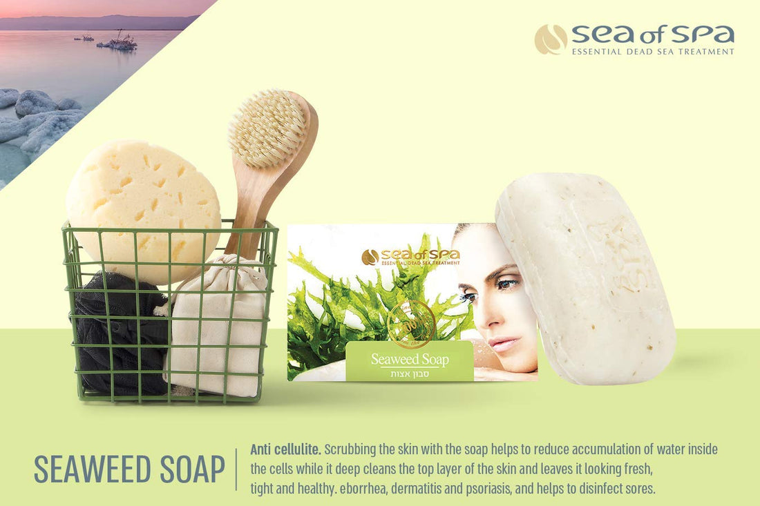 Anti-Cellulite Seaweed Soap, is rich in natural Dead Sea minerals and pure oils for optimum skin nourishment.