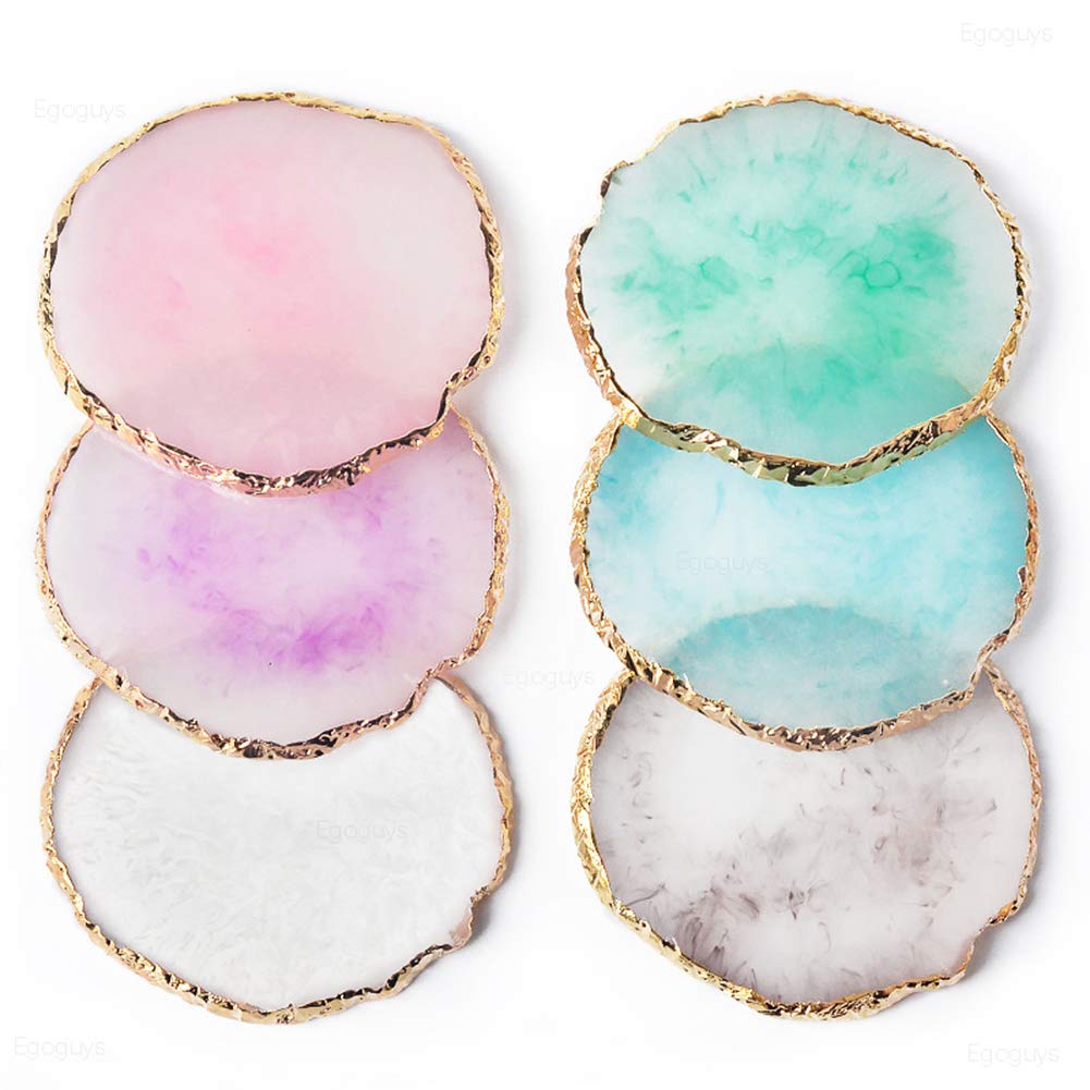 AKOAK 1 Pack Natural Resin Agate Phnom Penh Nail Glue Palette Crystal Edge Shooting Props Toning Works Display Board Tool (Light gray)