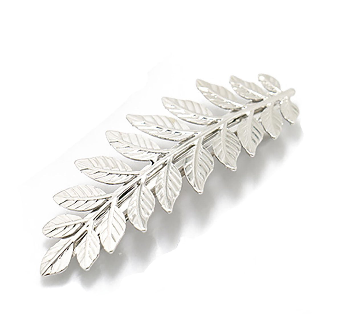 Fodattm 2PCS Girls Women Metal Leaf Branch French Updo Hair Pin Wedding Hair Clip Party Hairpins Hair Barrettes Hair Accessory (Silver)