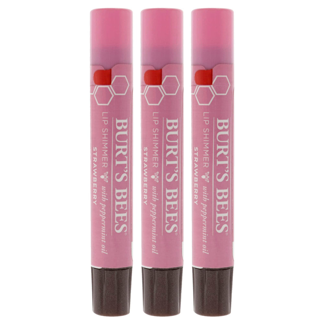 Burt's Bees Burts Bees Lip Shimmer - Strawberry Lip Shimmer Women 0.09 oz Pack of 3
