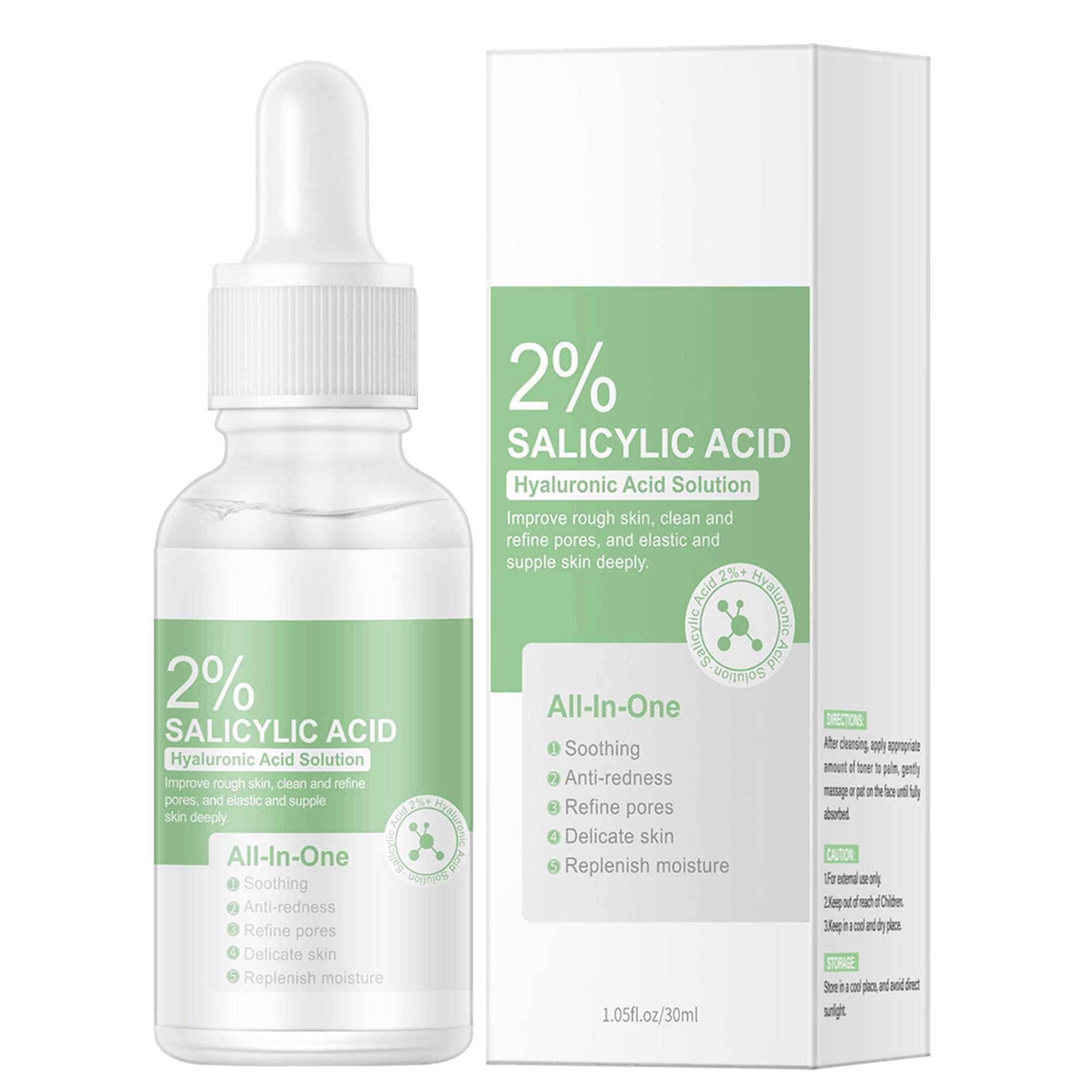Salicylic Acid Solution (30 mL), Salicylic Acid 2% Solution, Gentle Exfoliating Serum for Smoother & Clearer Skin, Daily Use Facial Serum (1.05 fl oz)