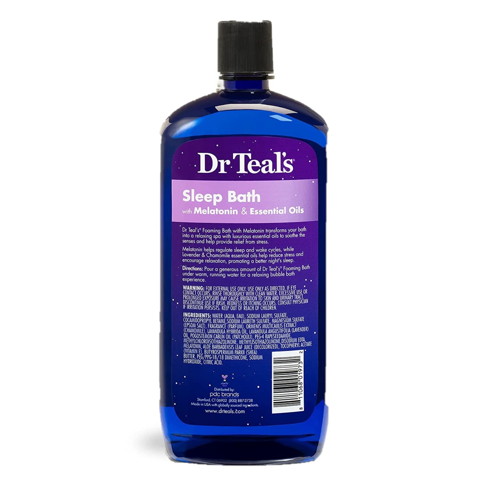 Dr. Teals Pure Epsom Salt Foaming Bath Variety Gift Set (2 Pack, 68oz Total) - Soothe & Sleep Lavender & Sleep Bath with Melatonin Essential Oils - Relieve Stress, Promote Better Sleep