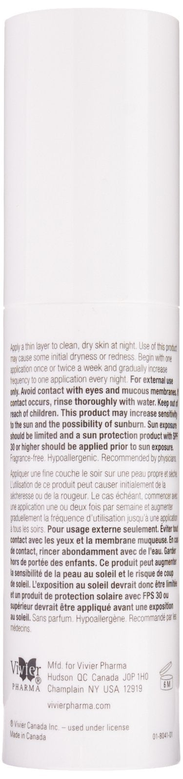 VivierSkin Retinol 1 Percent Night Repair Cream, 1 Fluid Ounce