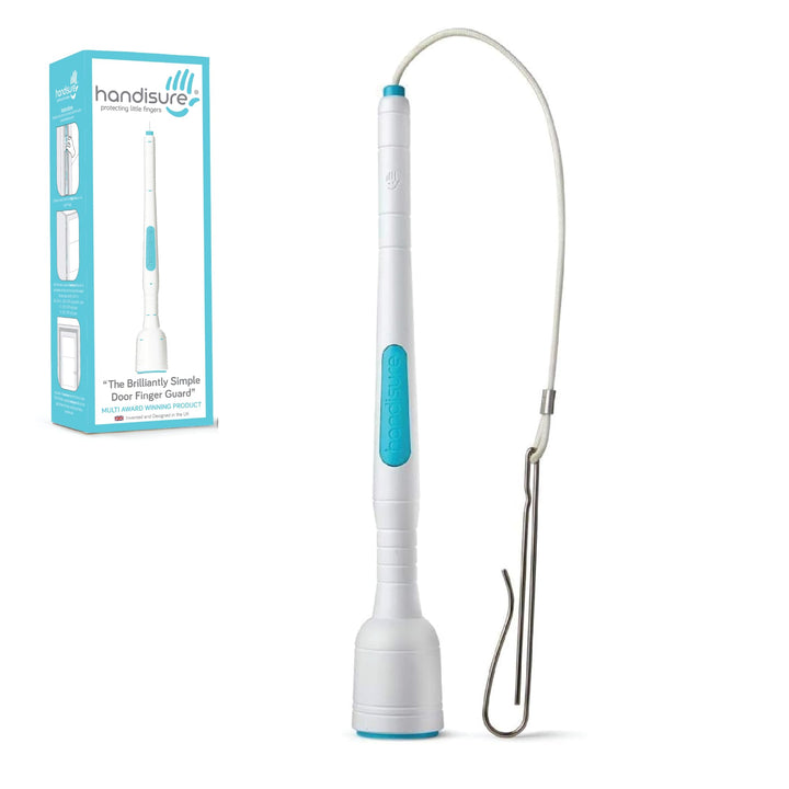 Handisure Child Door Safety Door Pinch Guard. Automatic, Hinge & Lock Side Safety, Reliable, Multiple Awards & Unique, Baby Door Stopper. Easy to Install & Build to Last Finger Guard for Door