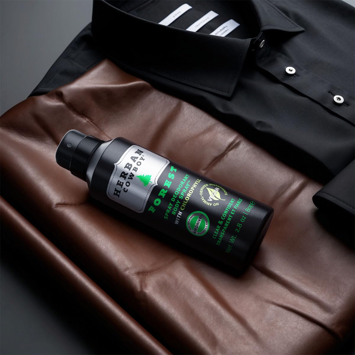 HERBAN COWBOY Dry Spray Deodorant Forest ââ‚¬â€œ 2.8 oz | Menââ‚¬â„¢s Dry Spray Deodorant | Enhanced with Parsley, Rosemary & Sage | No Parabens, No Phthalates & Certified Vegan