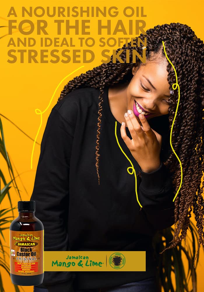 Jamaican Mango & Lime Black Castor Oil (Original) 4 Oz