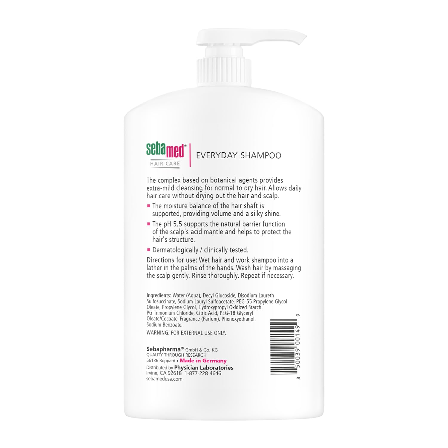 Sebamed Everyday Shampoo 33.8oz, 33.8 Ounces