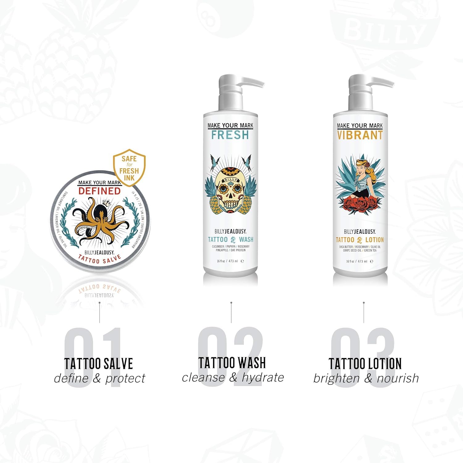 Billy Jealousy Make Your Mark Tattoo Wash, 16 Fl Oz