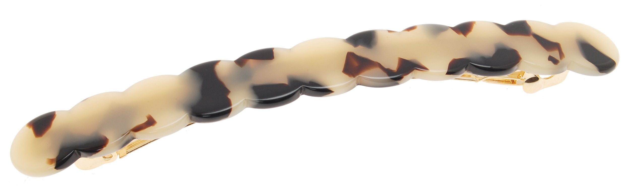 Ivory Tokyo : France Luxe Scalloped Long and Skinny Barrette - Ivory Tokyo