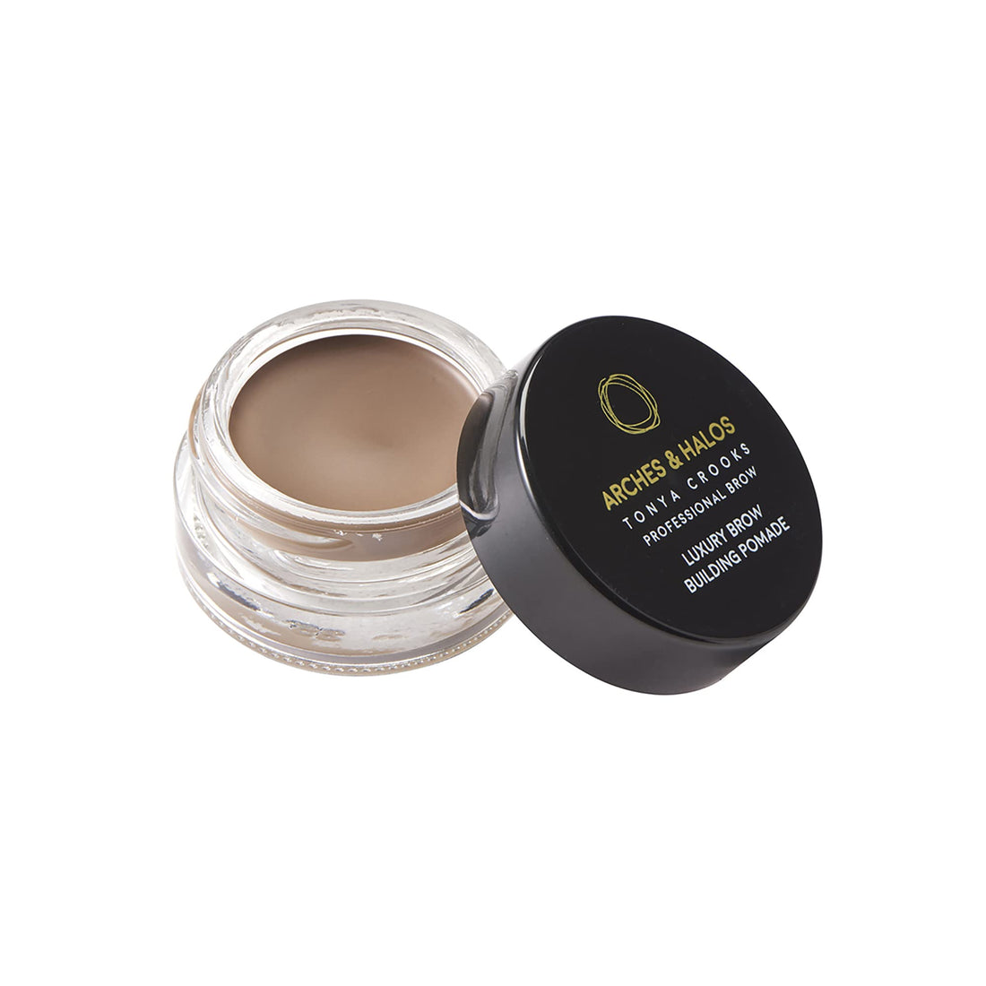 Arches & Halos Luxury Brow Building Pomade - Eyebrow Gel Cream Tint - Fill, Sculpt and Define Brows - Vegan and Cruelty Free Makeup - Warm Brown