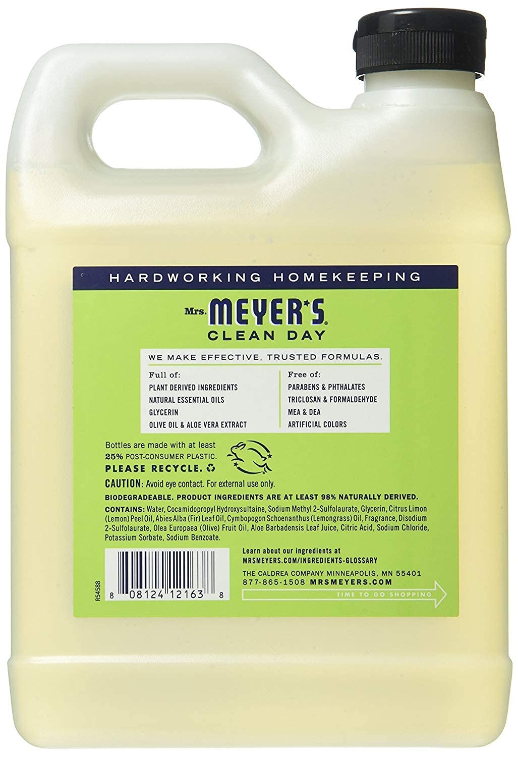 Mrs. Meyers Liquid Hand Soap Refill Lemon Verbena 33 Ounces (Pack of 2)