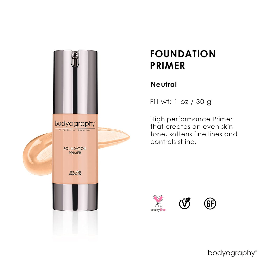 Bodyography Foundation Primer, Neutral, 1 Ounce