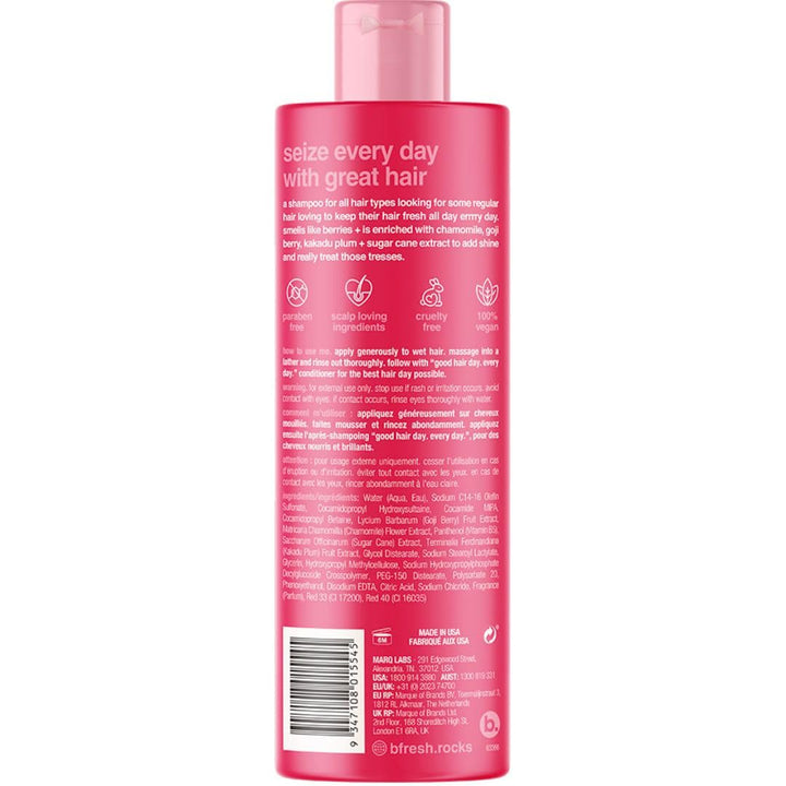 b.fresh Daily Care Shampoo | Good Hair Day. Everyday. - Daily Cleanser for All Hair Types, Enriched with Chamomile + Sugar Cane Extract for Shine, 12 Fl Oz