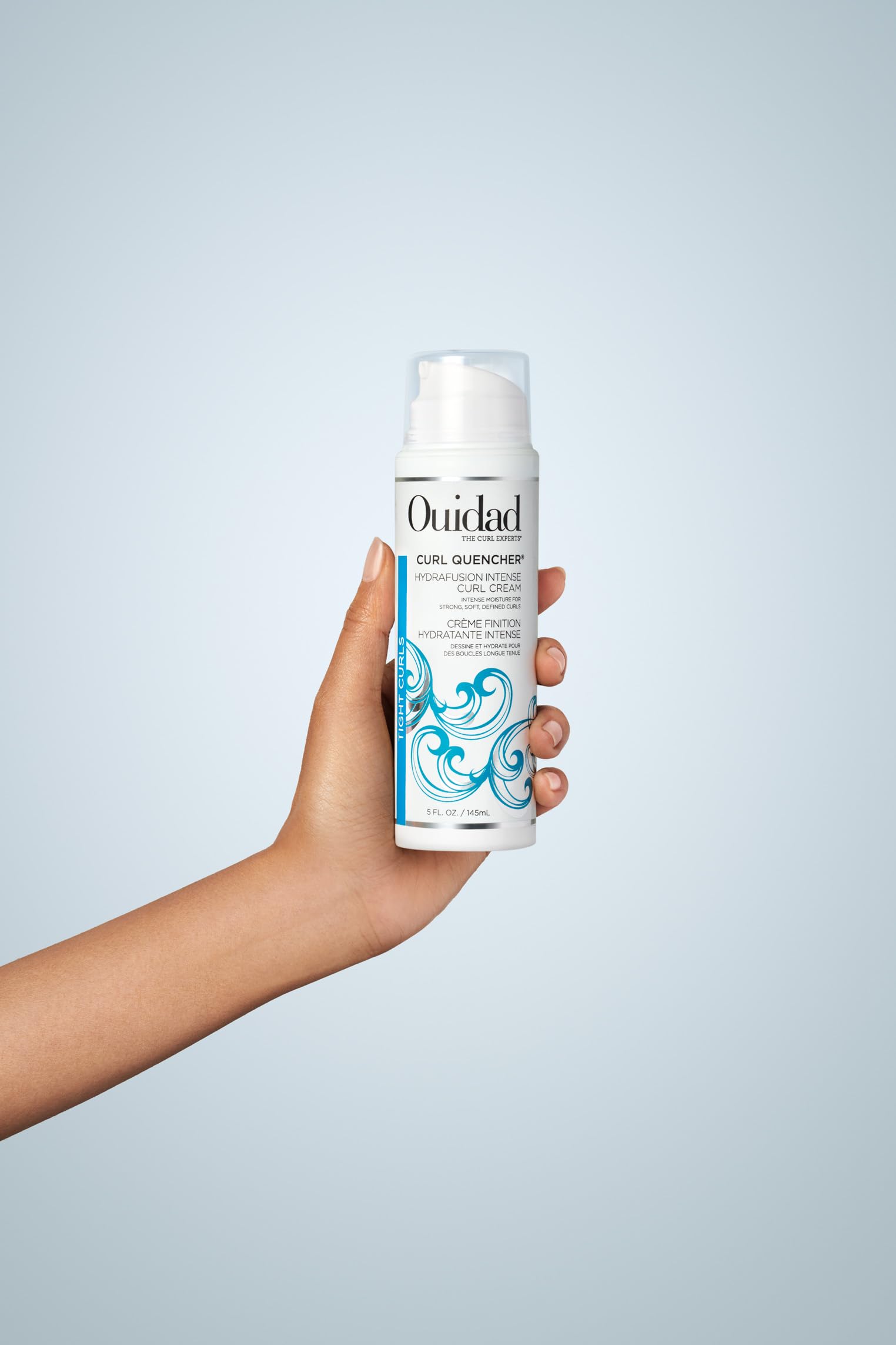 Ouidad Curl Quencher Hydrafusion Intense Curl Cream - 5 oz, Curl Defining Styling Cream for Touchable Curls, Flexible Hold Frizz Control Curly Hair Cream, Helps Eliminate Dryness, For Tight Curls