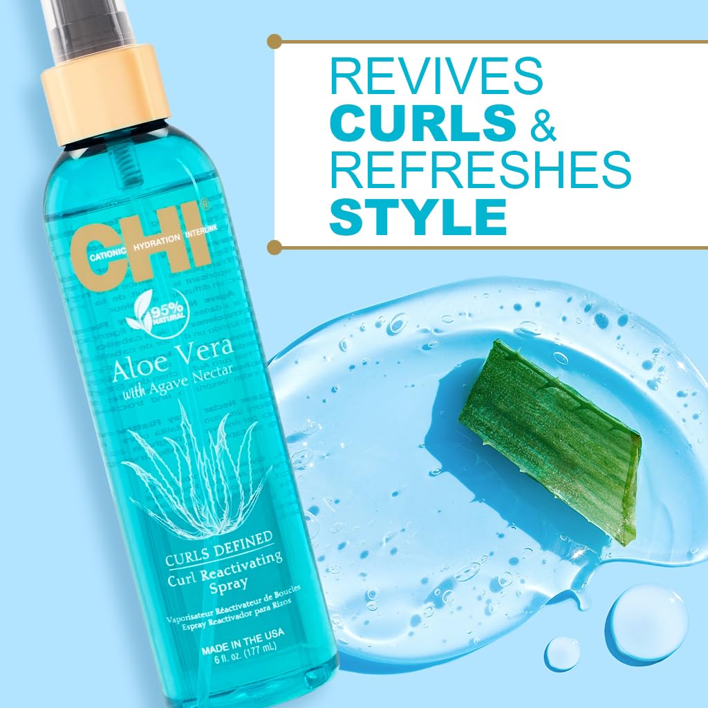 CHI Aloe Vera with Agave Nectar Curls Defined Curl Reactivating Spray 177ml/6oz