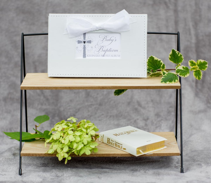 The Grandparent Gift Co. Growing in Faith Keepsake Photo Album, Baby Baptism