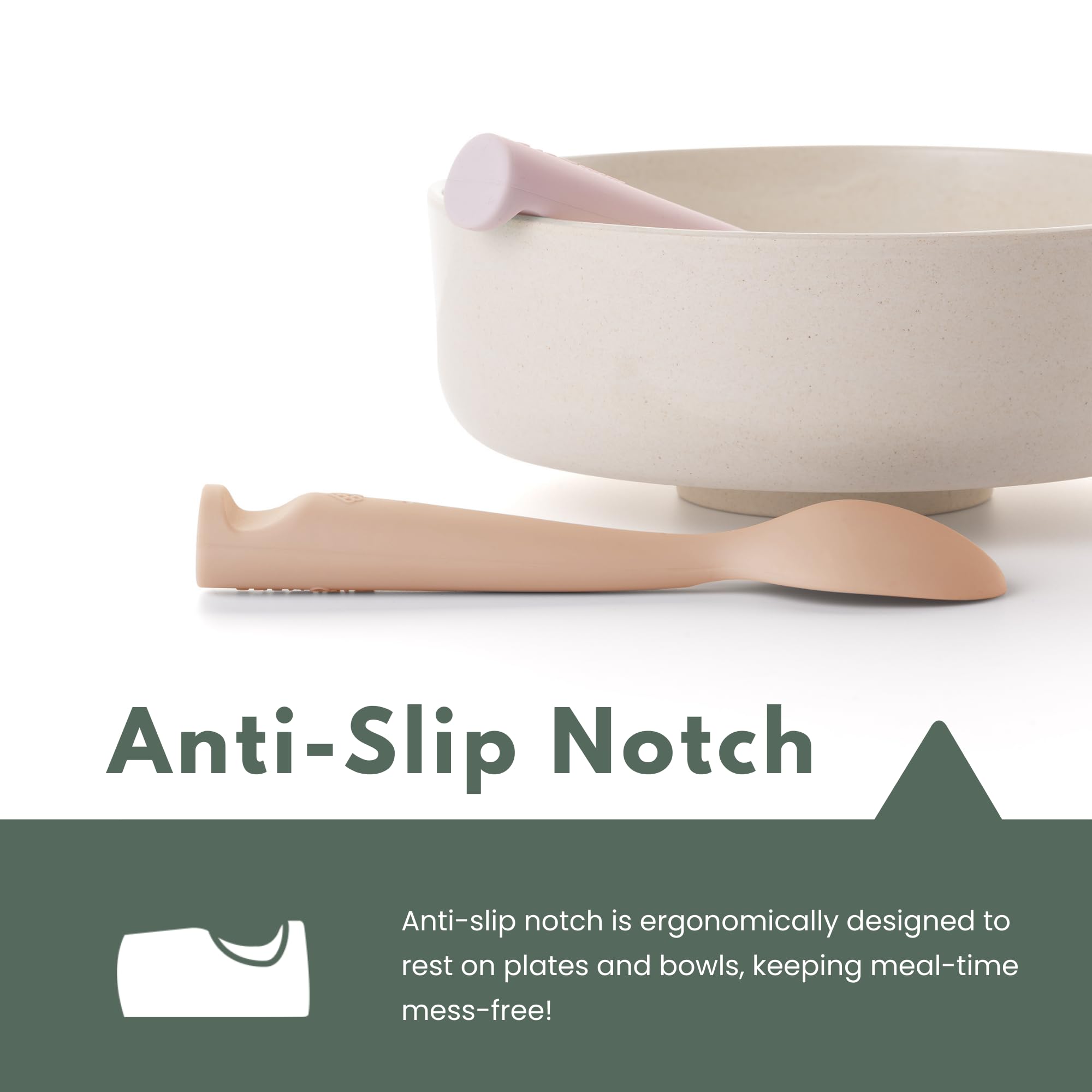 Miniware Silicone Baby Spoon for Training - BPA Free Baby Utensils - Baby Spoons Self Feeding 6 Months | 100% Food Grade Silicone - Modern & Dishwasher Safe Toddler Spoons (Cotton Candy and Toffee)