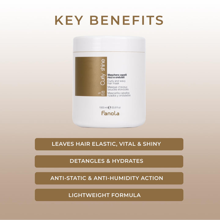 Fanola Curly Shine Hair Mask, 1000 ml