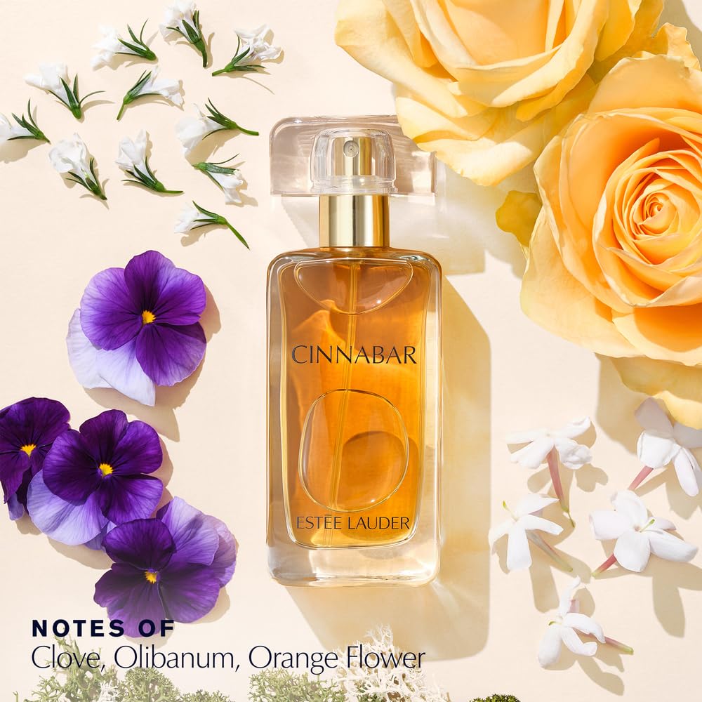Estée Lauder Cinnabar Eau de Parfum Spray with Notes of Jasmine, Orange Flower & Clove | Perfumes for Women, 1.7 Fl Oz