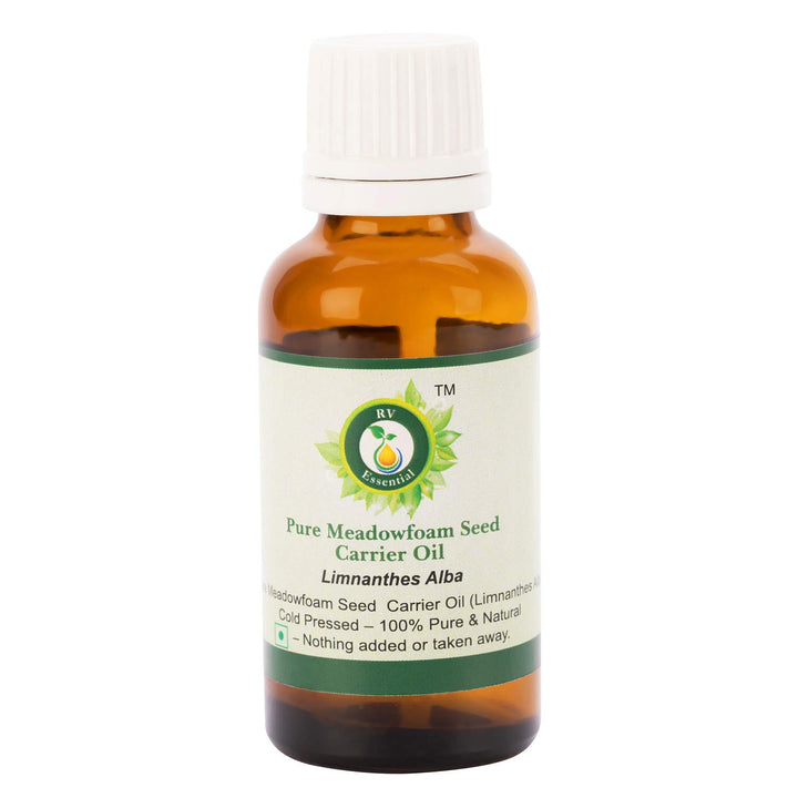 Meadowfoam Oil | Limnanthes Alba | Meadowfoam Seed Oil | Meadowfoam Carrier Oil | for Skin | for Hair | 100% Pure Natural | Cold Pressed Meadowfoam Oil | 15ml | 0.507oz by R V Essential