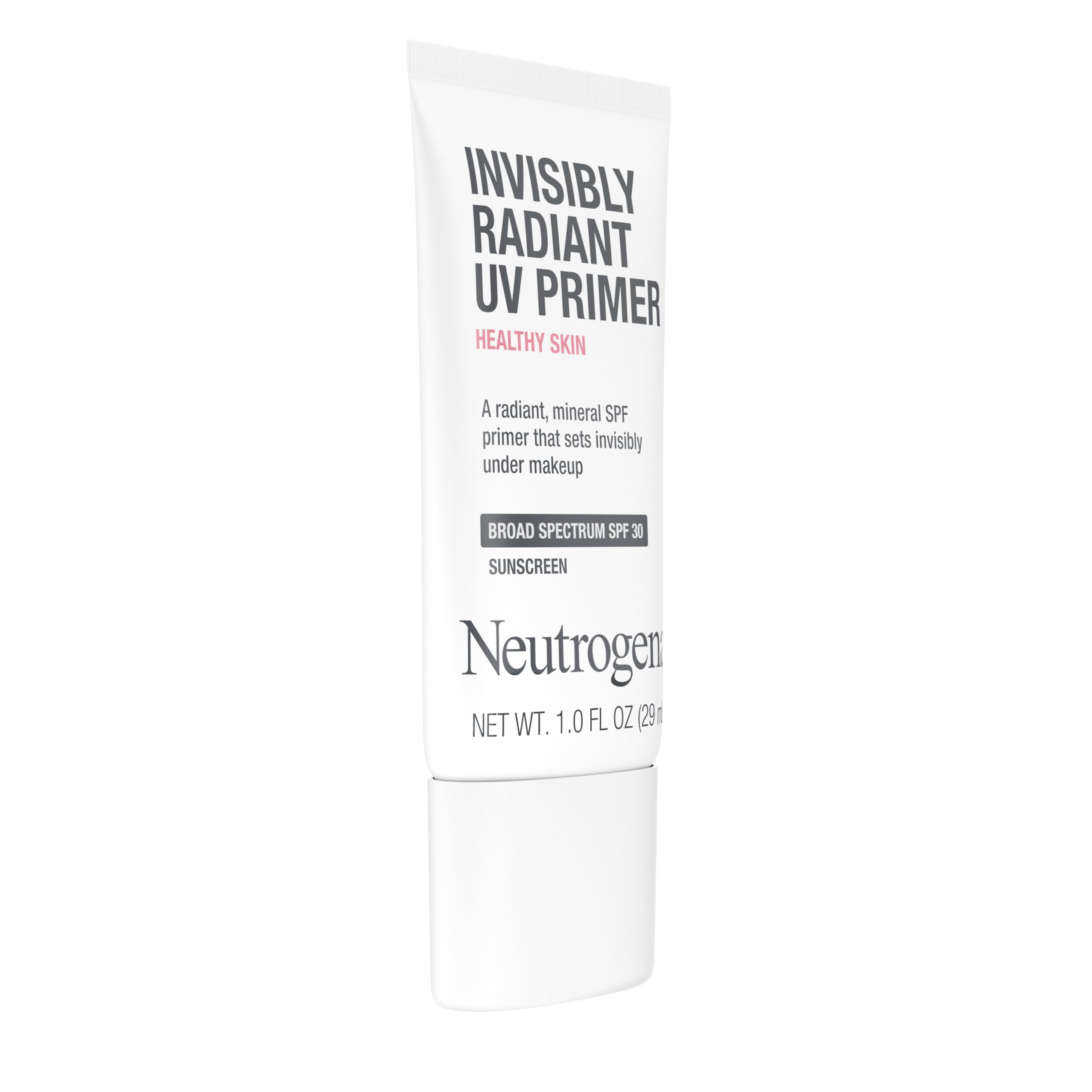 Neutrogena Healthy Skin Invisibly Radiant UV Face Primer with SPF 30, Mineral SPF Primer Sets Invisibly Under Makeup, Broad Spectrum Sunscreen, Suitable for All Skin Types, 1 fl. oz