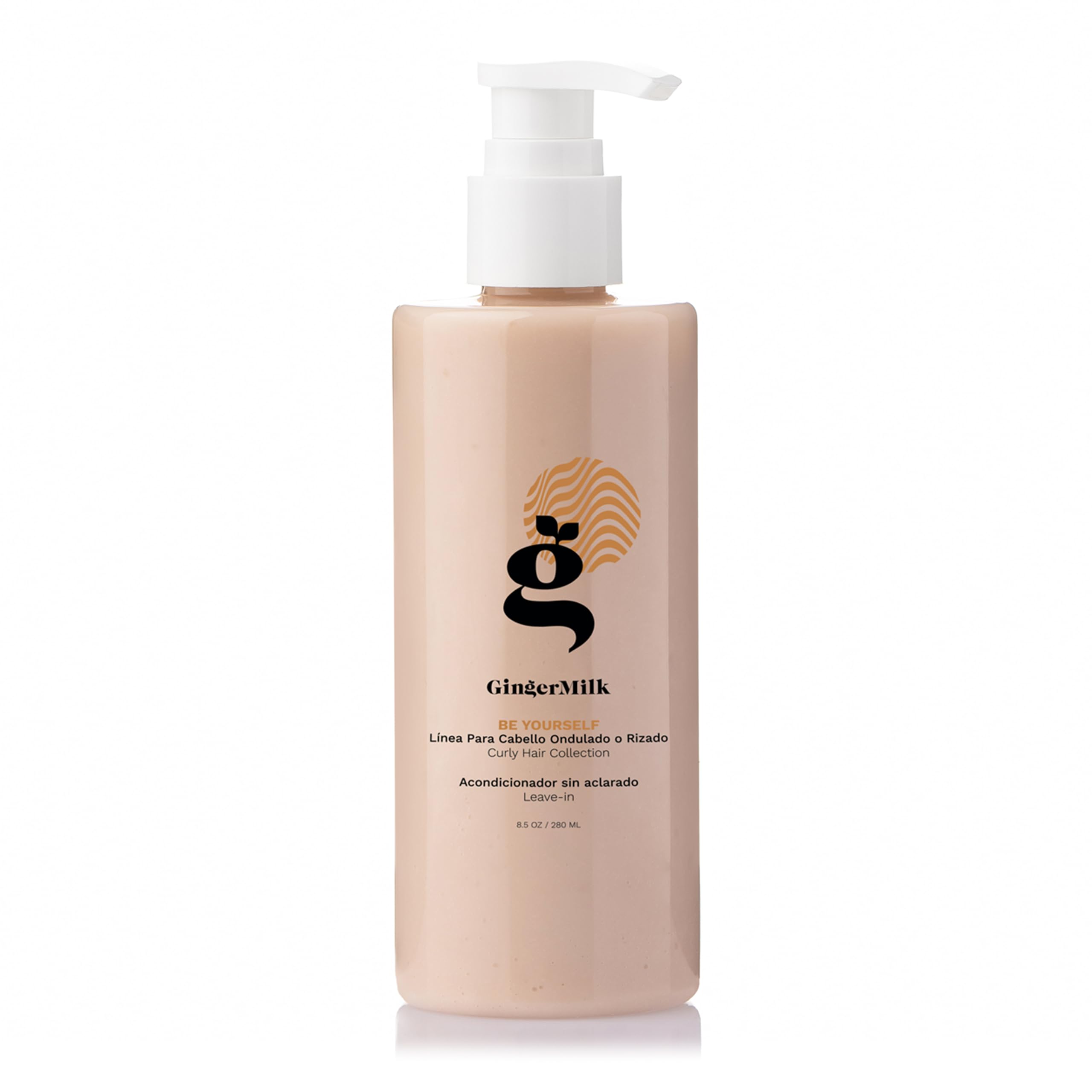 Ginger Milk Leave in Conditioner for Curly, Wavy, and Coily Hair | Hydrates, Nourishes and strengthens | curl cream & curly hair products Be Yourself 8.5 oz