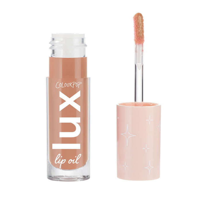 ColourPop Lux Lip Oil - Hydrating, Sheer Tinted Lip Oil Formulated with Antioxidant-Rich Chamomile Extract & Calendula Oil - Non-Greasy, Nourishing Soft-Warm Nude Lip - Skinny Dip (0.16 oz)