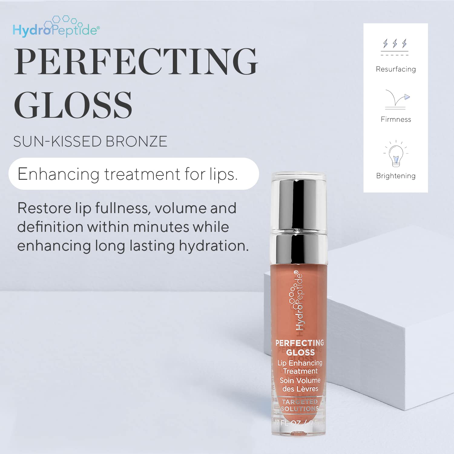 HydroPeptide Enhancing Treatment Perfecting Lip Gloss, Sun-Kissed Bronze