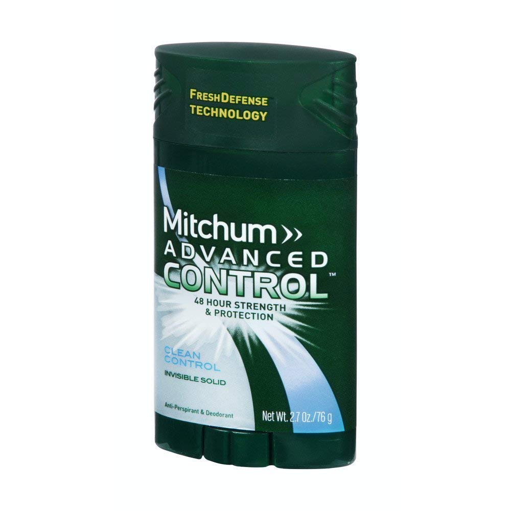 Mitchum Men Advanced Control, Clean Control Invisible Solid 2.7 oz (Pack of 4)