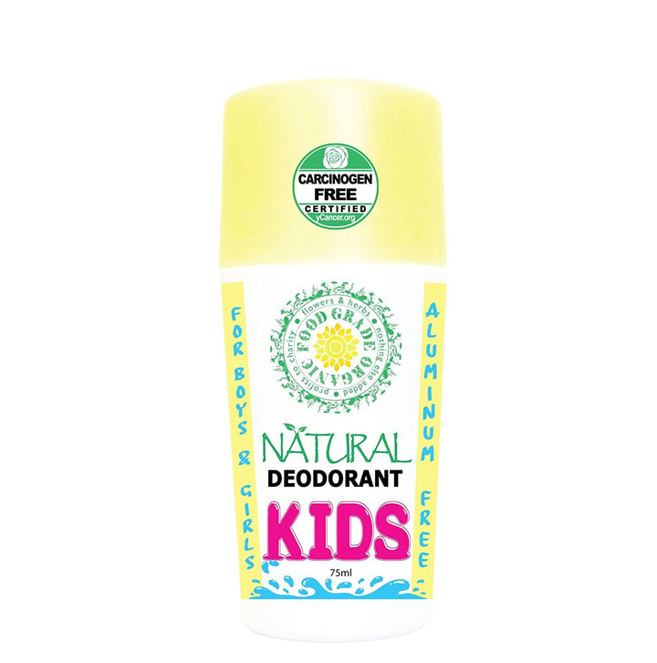 Natural Aluminum-free Deodorant for KIDS Organic Carcinogen-Free Certified Deodorant for Children Healing and Detox Rollon Paleo Vegan