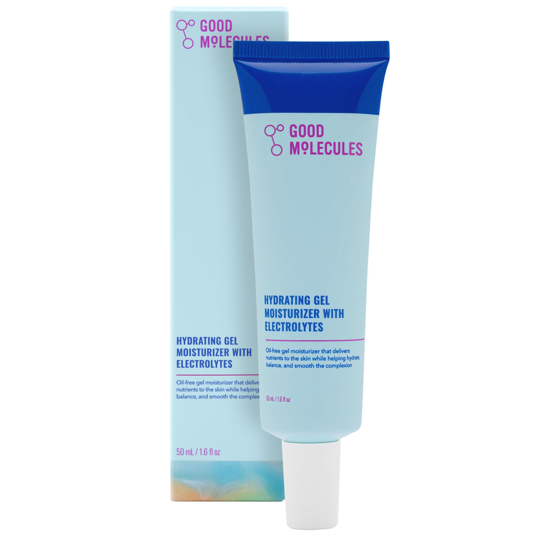 Good Molecules Hydrating Gel Moisturizer 50ml/1.6oz – Oil-Free Moisturizer with Electrolytes to Hydrate, Balance, and Smooth Skin – Skin Care For Face