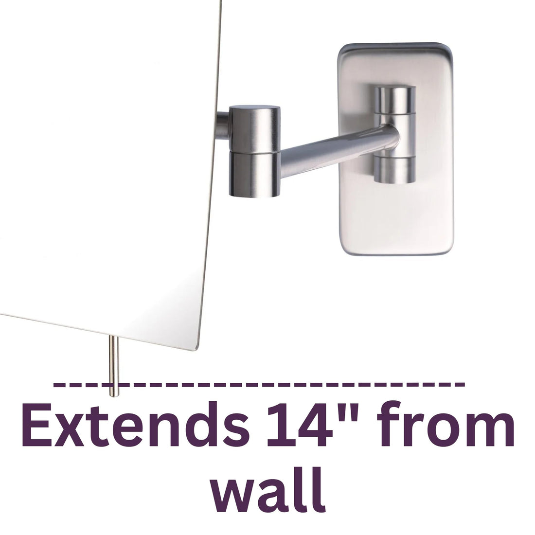 Jerdon JRT695N 6.5-Inch by 8.5-Inch Wall Mount Rectangular Makeup Mirror, Nickel Finish