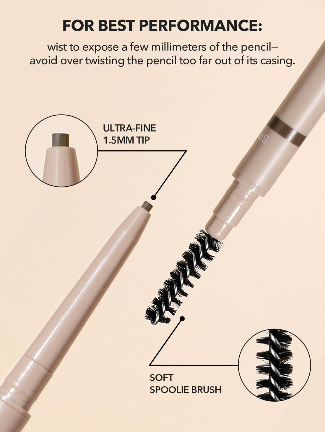 SHEGLAM Insta-Fill Eyebrow Pencil Long Lasting Non-Sticky Sweatproof Matte Eye Brow Pen Makeup-Dark brown