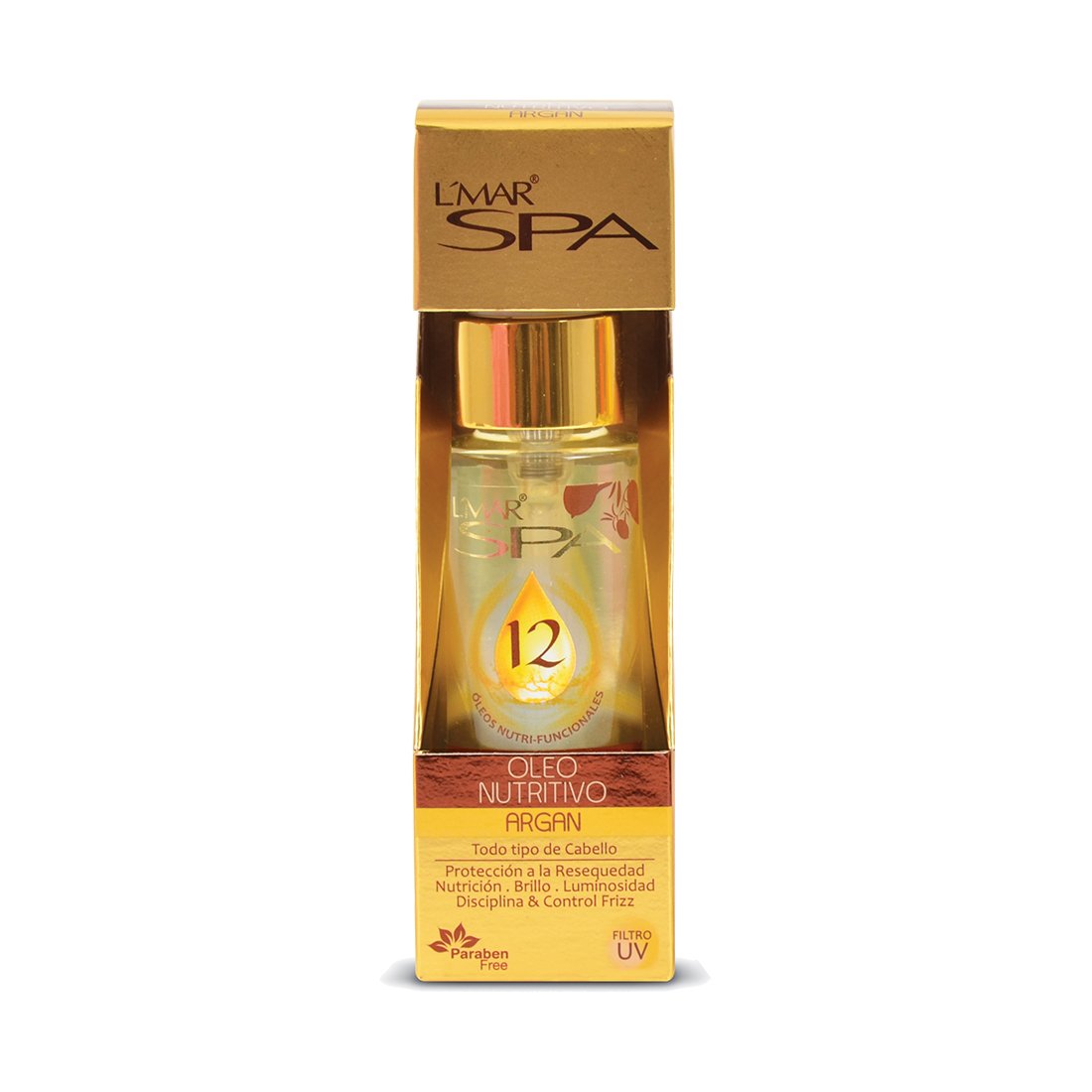 L'MAR Nutritive Argan Oil Hair Treatment with 12 Natural Oils Elixir for Softer and Healthier Hair