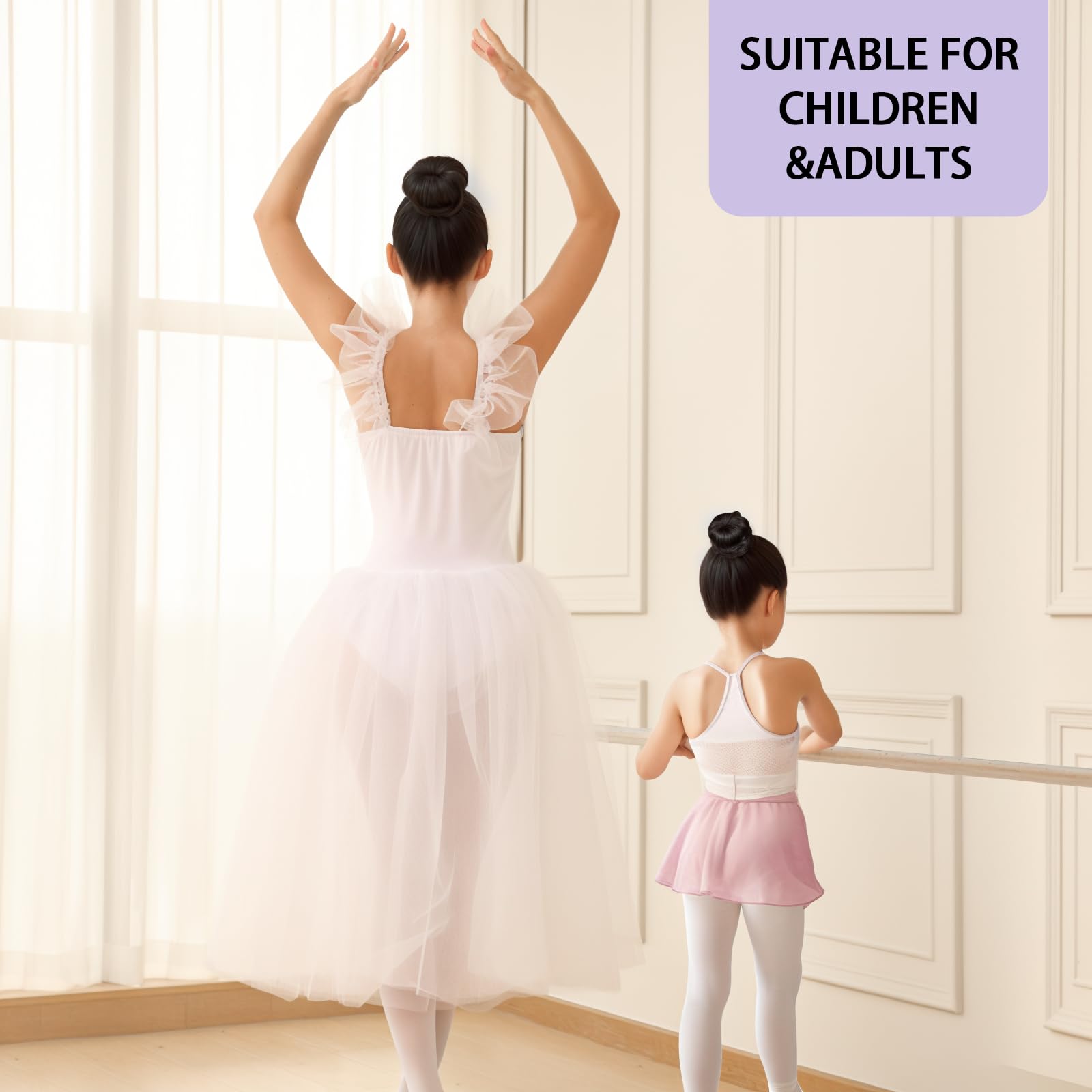 Teenitor Donut Hair Bun Maker Set, Hair Bun Shaper Set with Large, Medium, Small Hair Donuts For Buns, Hair Accessories For Girls, 5 Elastic Bands, Black