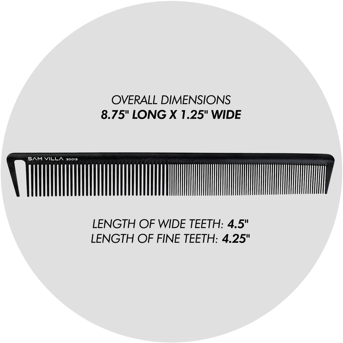 Sam Villa Signature Series Long Cutting Black Comb
