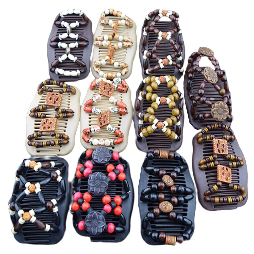 Lovef Thick Hair clip combs hair accessories for girls bun hair - Bun Maker- Best hair accessories for Women -Easy Updo- Doesn't slide out of your hair - Holds long, short -Waterproof 5 Pcs