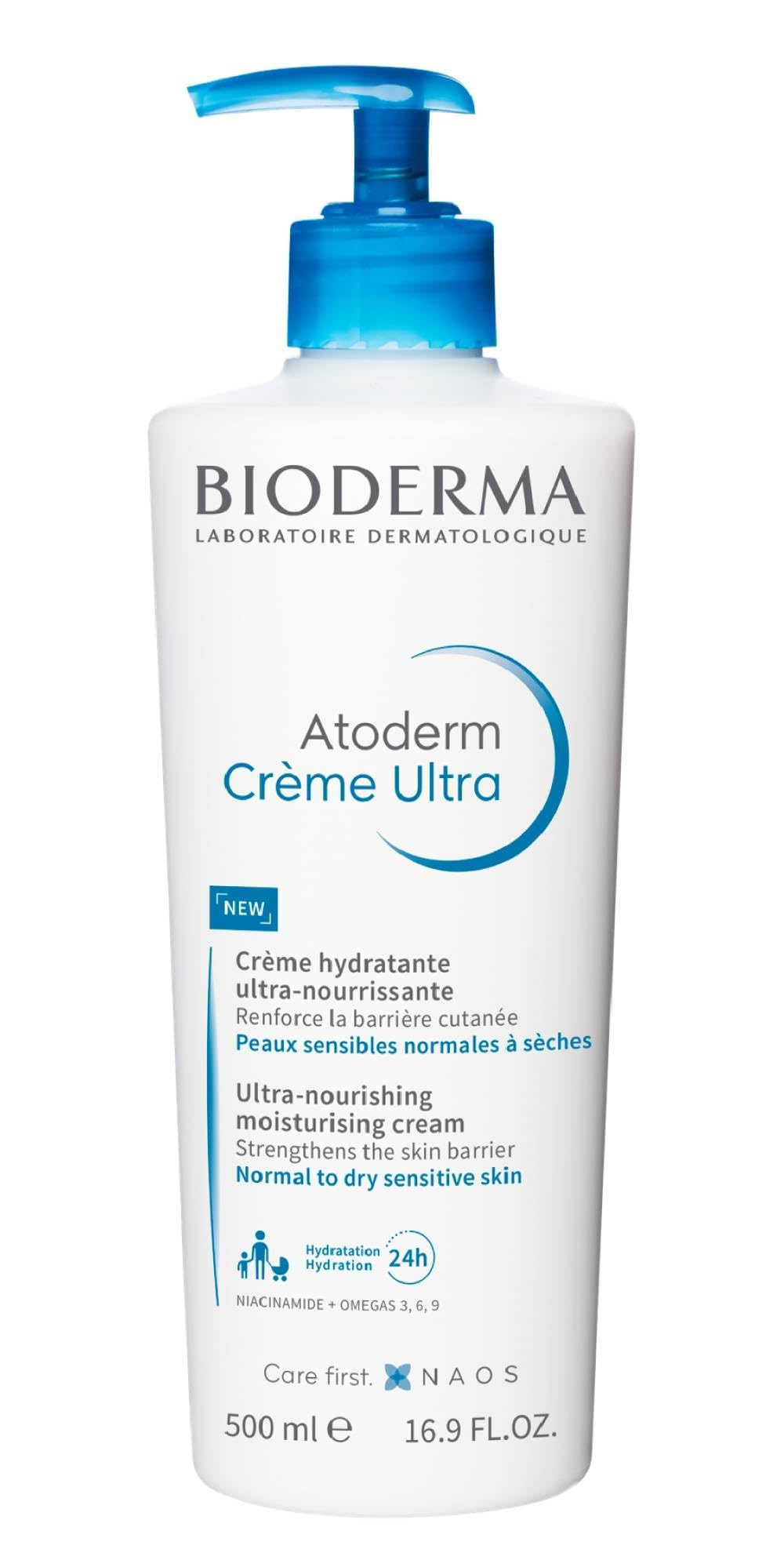 Bioderma- Atoderm Cream Ultra DUO - Face and Body Ultra Nourishing Cream for Normal to Dry Skin- Hydration for the whole family - With omegas 3-6-9
