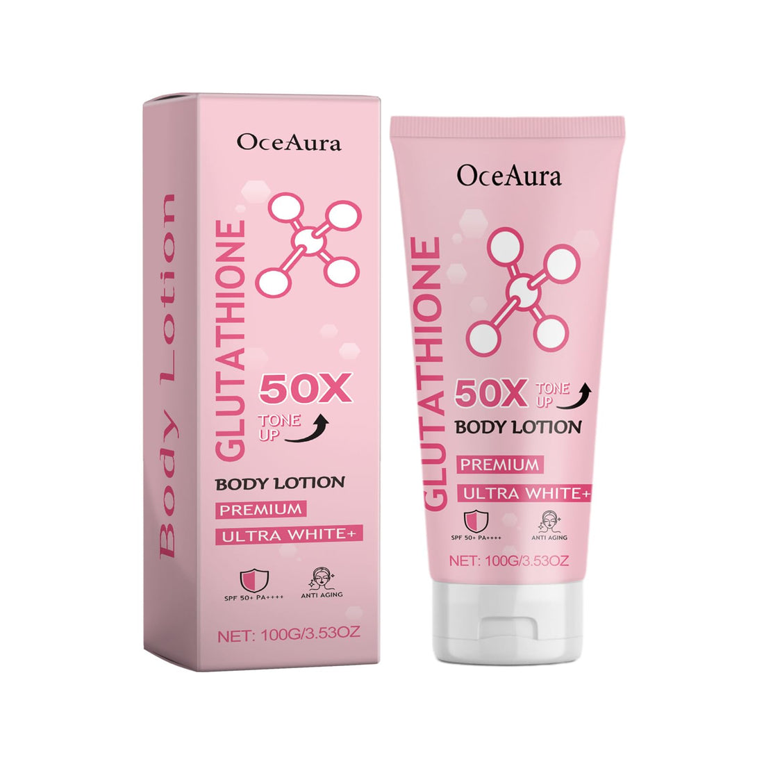 Aeaarvged Glutathione 50x Tone Up Body Lotion 2PCS, Moisturizing and Soft Skin All Over Body Scented Body Lotion, Glutathione Cream for Women And Men