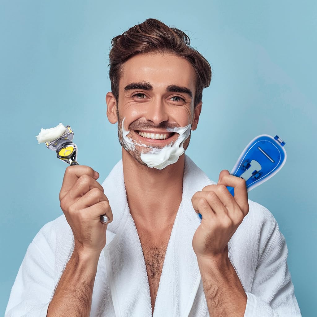 Nincha Manual Razor Travel Case Portable Plastic Manual Razor Trimmer Protector Blue