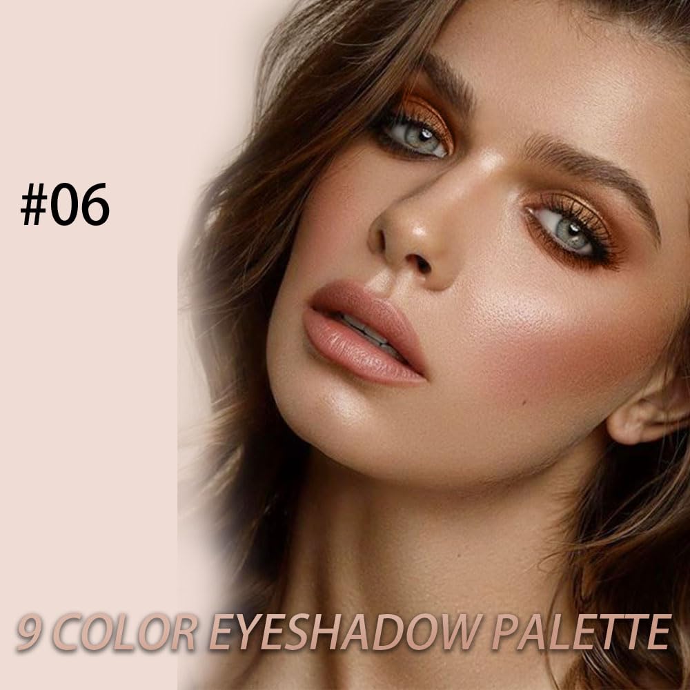CAKAILA Neutral Nude Brown Eye Shadow Palette,Rose Gold Dark Brown Bronze Naked Cream Eyeshadow Palette Makeup,Highly Pigmented Natural Eyeshadow Palette for Brown Eyes Long Lasting Naturing-Looking