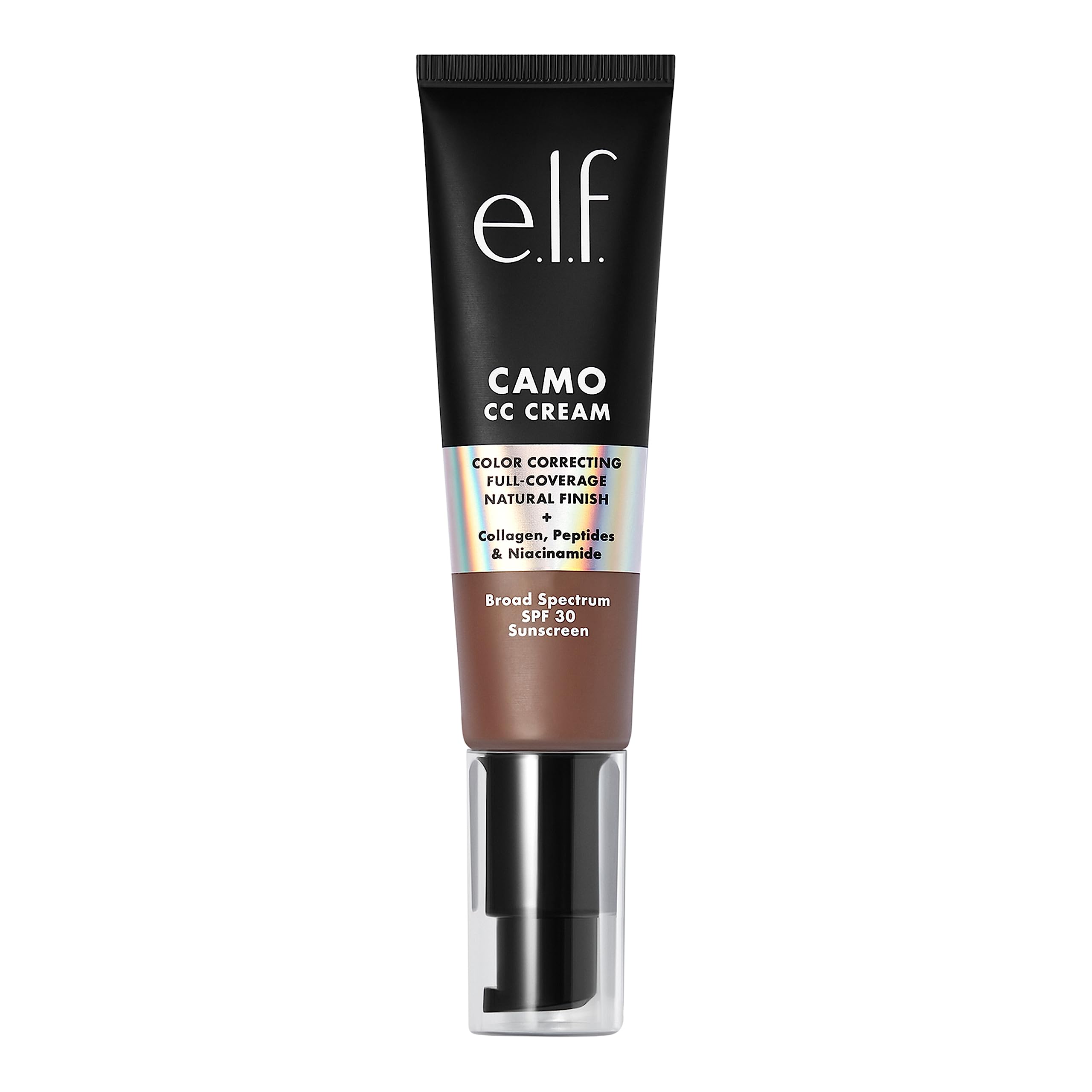 e.l.f. Camo CC Cream | Color Correcting Full Coverage Foundation with SPF 30 | Deep 560 C | 1.05 Oz (30g)