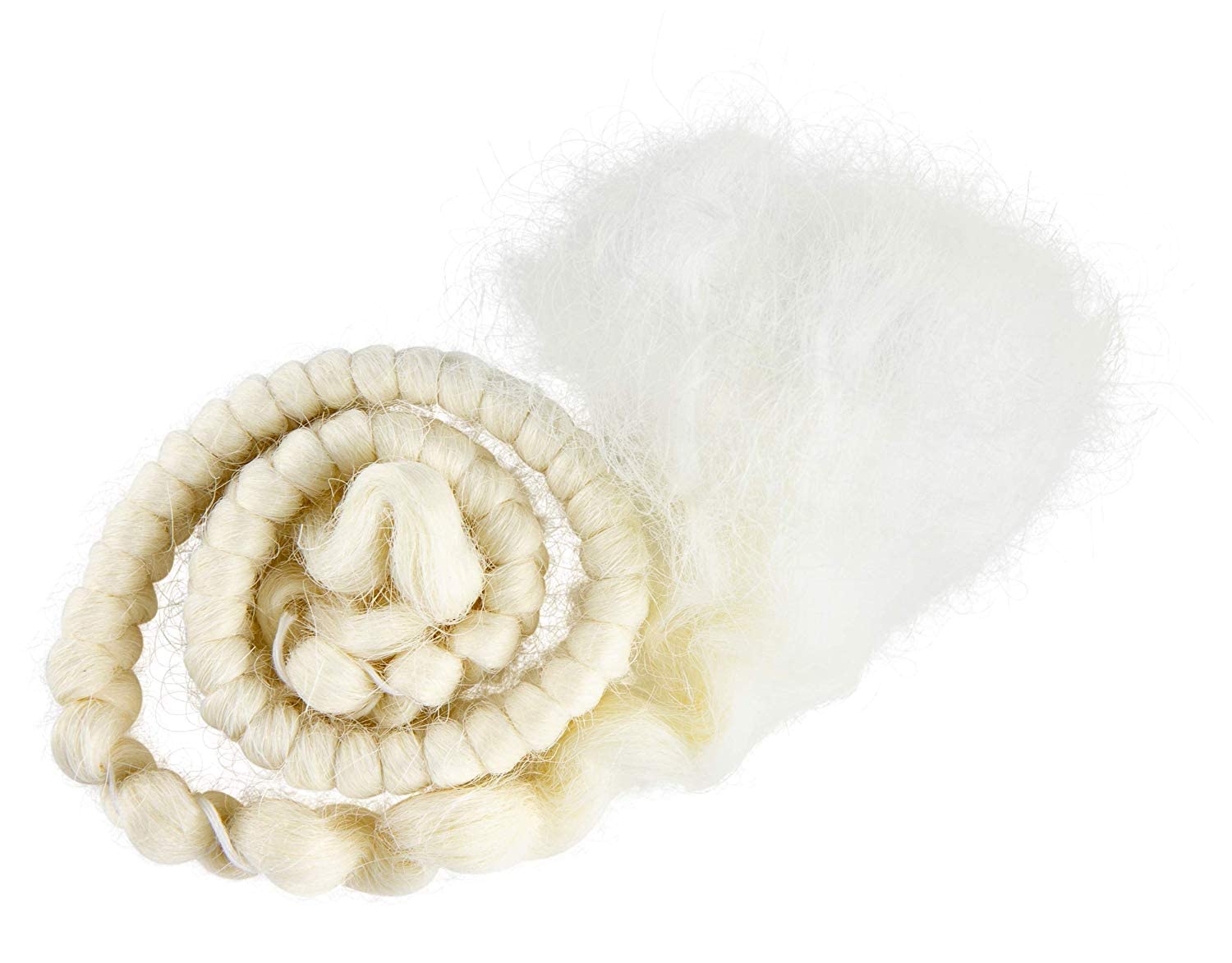 Mehron Makeup Crepe Hair 12-inch Braid (White)