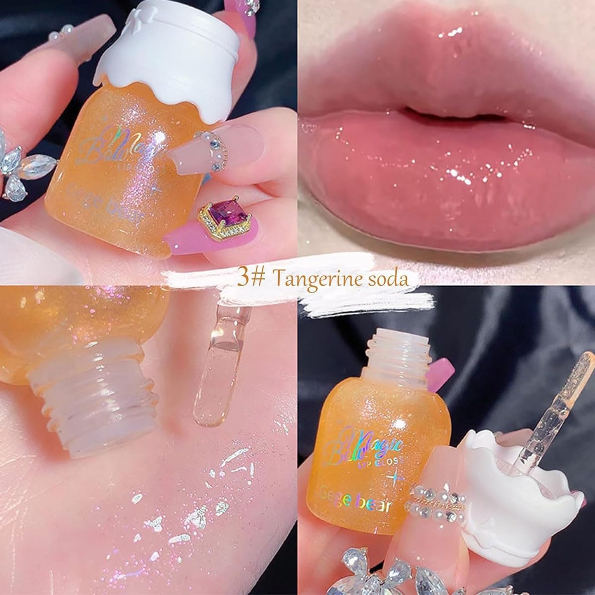 Pakivs 3 Colors Shimmer Lip Gloss Set,Hydrating Lip Glow Oil Moisturizing Lip Gloss with Shimmery Glitter Finish| Long Lasting |Lightweight| Sheer