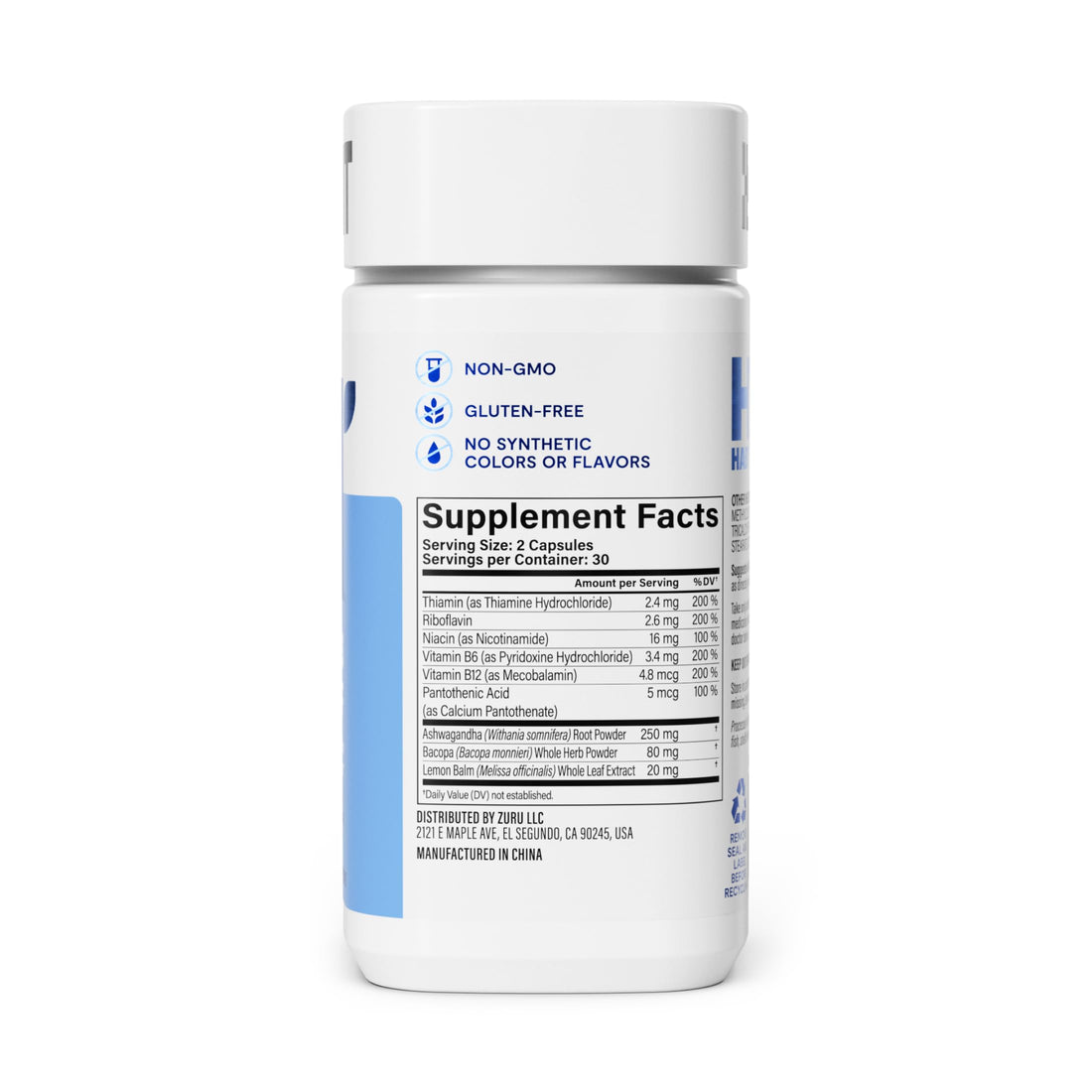 Habit Stress Relief Supplement (60 Capsules) - New Look, Supports Relaxation & Mood Balance, Vitamin B, Adaptogens, Lemon Balm, Calming, Vegan, Non-GMO (1 Pack)